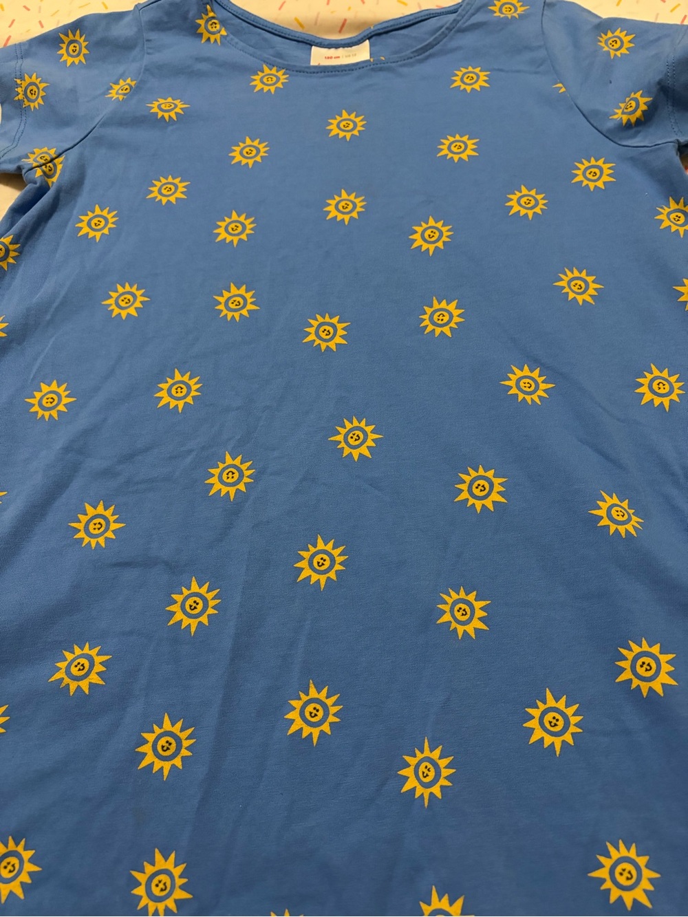 Hanna Andersson Blue Dress with Yellow Sun Print - Picture 2 of 3